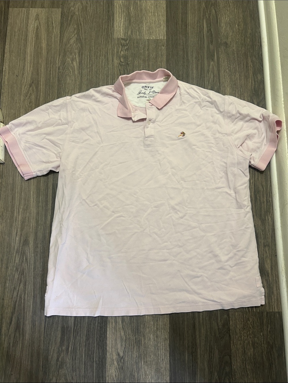 Orvis Men’s Pale Pink Short-Sleeve Polo